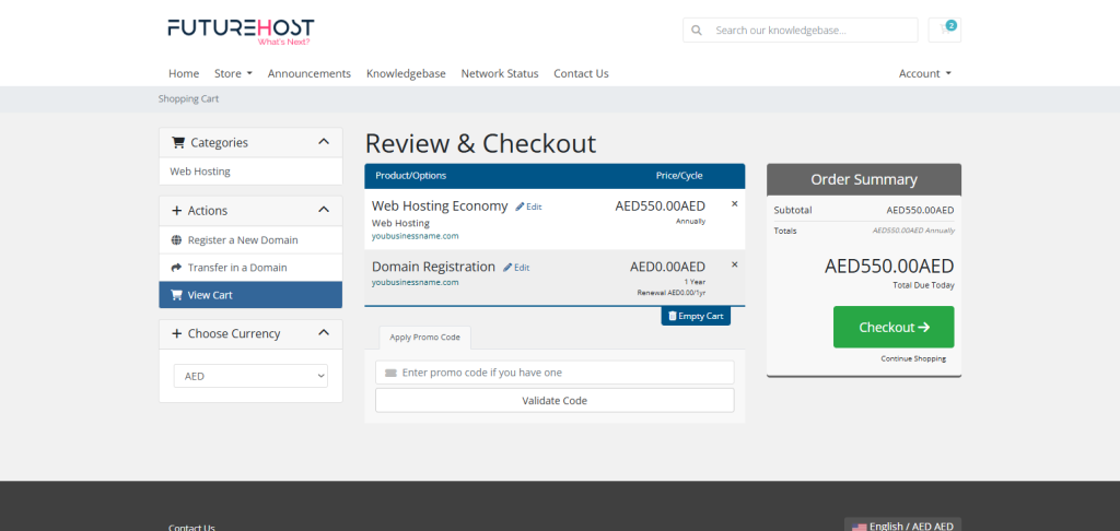 4. Review Your Cart